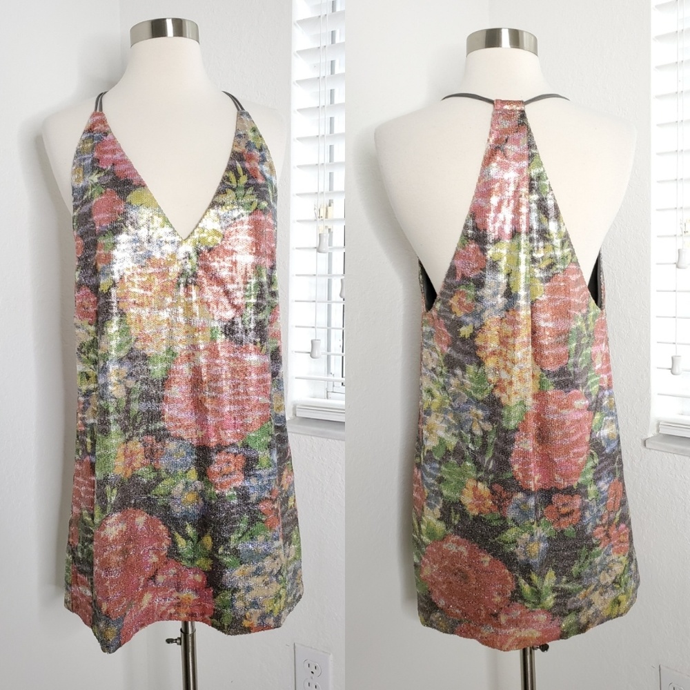 FREE PEOPLE Tangier Sequin Mini Dress Sz XS.